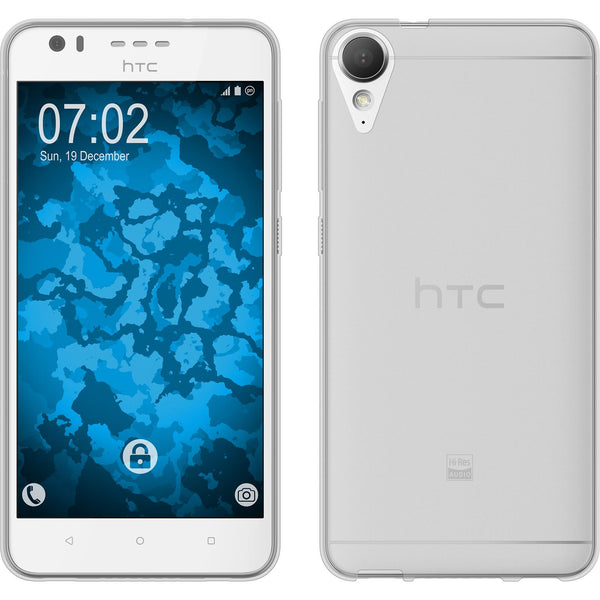 PhoneNatic Case kompatibel mit HTC Desire 10 Lifestyle - Crystal Clear Silikon Hülle transparent + 2 Schutzfolien