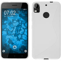 PhoneNatic Case kompatibel mit HTC Desire 10 Pro - weiﬂ Silikon Hülle S-Style + 2 Schutzfolien