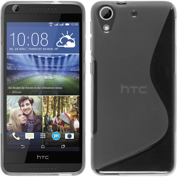 PhoneNatic Case kompatibel mit HTC Desire 626 - clear Silikon Hülle S-Style + 2 Schutzfolien