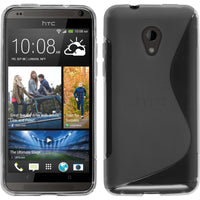 PhoneNatic Case kompatibel mit HTC Desire 700 - grau Silikon Hülle S-Style + 2 Schutzfolien