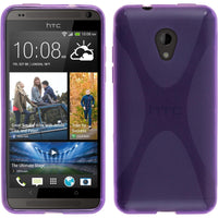 PhoneNatic Case kompatibel mit HTC Desire 700 - lila Silikon Hülle X-Style + 2 Schutzfolien