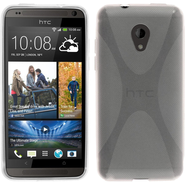 PhoneNatic Case kompatibel mit HTC Desire 700 - clear Silikon Hülle X-Style + 2 Schutzfolien