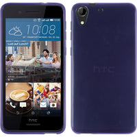 PhoneNatic Case kompatibel mit HTC Desire 728 - lila Silikon Hülle transparent + 2 Schutzfolien