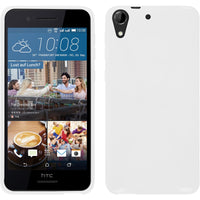 PhoneNatic Case kompatibel mit HTC Desire 728 - weiﬂ Silikon Hülle X-Style + 2 Schutzfolien