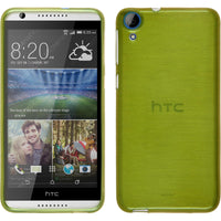 PhoneNatic Case kompatibel mit HTC Desire 820 - pastellgrün Silikon Hülle brushed + 2 Schutzfolien