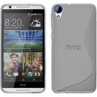 PhoneNatic Case kompatibel mit HTC Desire 820 - clear Silikon Hülle S-Style + 2 Schutzfolien