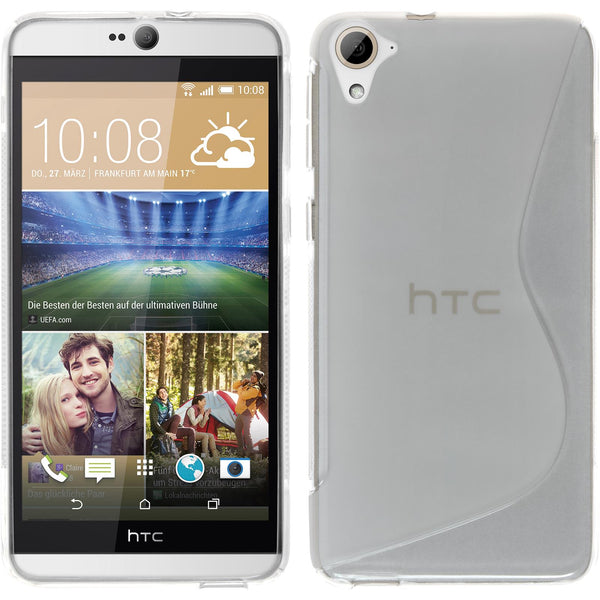PhoneNatic Case kompatibel mit HTC Desire 826 - clear Silikon Hülle S-Style Cover