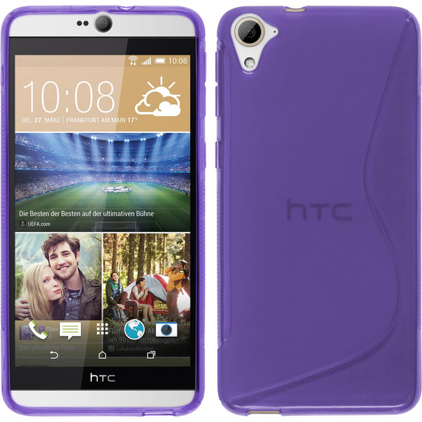 PhoneNatic Case kompatibel mit HTC Desire 826 - lila Silikon Hülle S-Style Cover