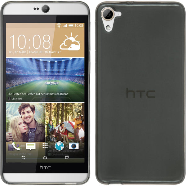 PhoneNatic Case kompatibel mit HTC Desire 826 - grau Silikon Hülle Slimcase Cover