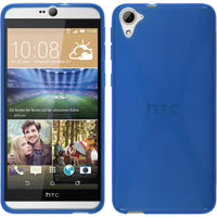 PhoneNatic Case kompatibel mit HTC Desire 826 - blau Silikon Hülle X-Style Cover