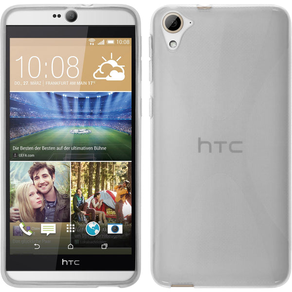 PhoneNatic Case kompatibel mit HTC Desire 826 - clear Silikon Hülle X-Style Cover