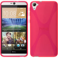 PhoneNatic Case kompatibel mit HTC Desire 826 - pink Silikon Hülle X-Style Cover