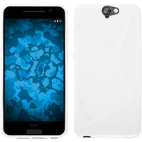 PhoneNatic Case kompatibel mit HTC One A9 - weiﬂ Silikon Hülle S-Style + 2 Schutzfolien