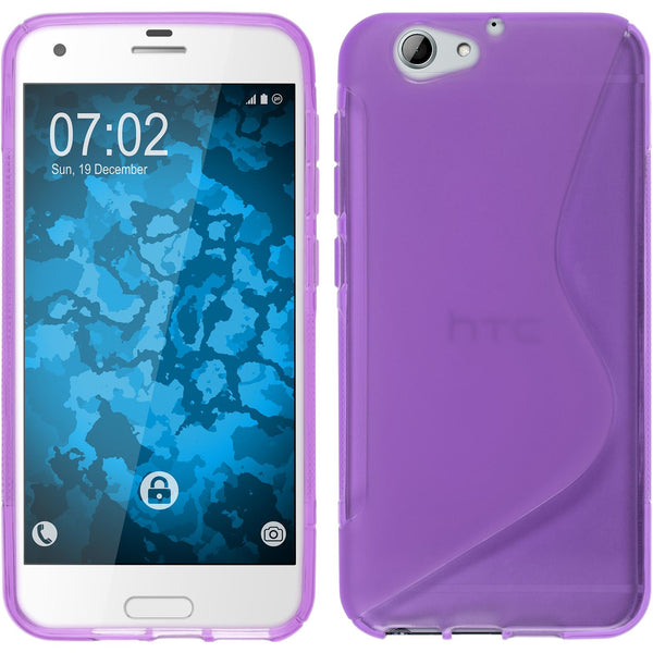 PhoneNatic Case kompatibel mit HTC One A9s - lila Silikon Hülle S-Style Cover