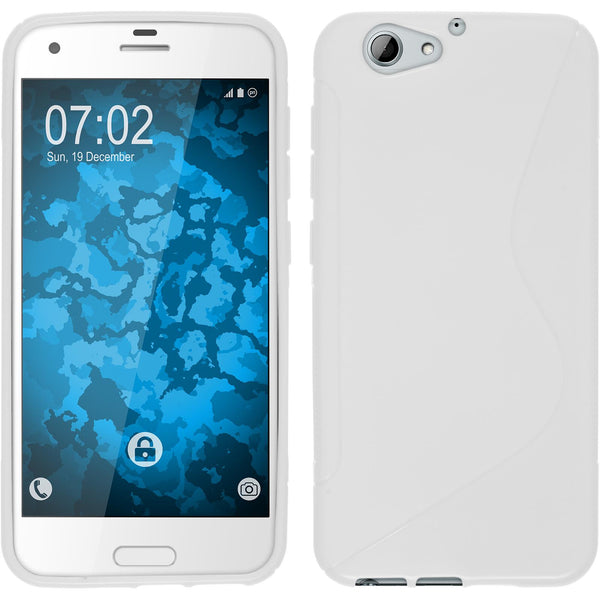 PhoneNatic Case kompatibel mit HTC One A9s - weiﬂ Silikon Hülle S-Style Cover