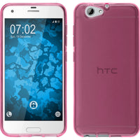 PhoneNatic Case kompatibel mit HTC One A9s - pink Silikon Hülle transparent Cover