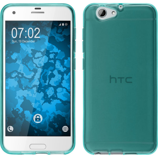 PhoneNatic Case kompatibel mit HTC One A9s - türkis Silikon Hülle transparent Cover
