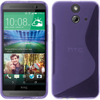 PhoneNatic Case kompatibel mit HTC One E8 - lila Silikon Hülle S-Style + 2 Schutzfolien