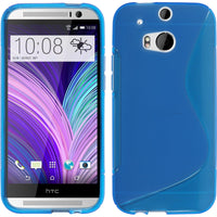PhoneNatic Case kompatibel mit HTC One M8 - blau Silikon Hülle S-Style Cover