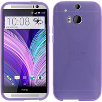 PhoneNatic Case kompatibel mit HTC One M8 - lila Silikon Hülle X-Style Cover