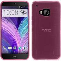 PhoneNatic Case kompatibel mit HTC One M9 - rosa Silikon Hülle transparent + 2 Schutzfolien