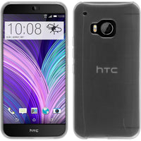 PhoneNatic Case kompatibel mit HTC One M9 - weiß Silikon Hülle transparent + 2 Schutzfolien