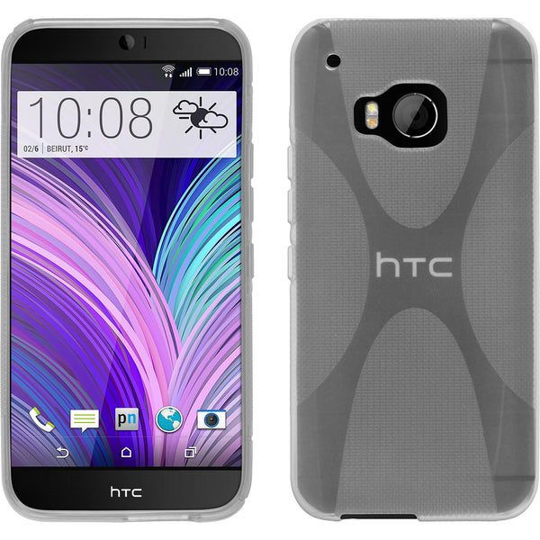 PhoneNatic Case kompatibel mit HTC One M9 - clear Silikon Hülle X-Style + 2 Schutzfolien