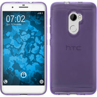 PhoneNatic Case kompatibel mit HTC One X10 - lila Silikon Hülle transparent Cover