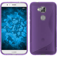 PhoneNatic Case kompatibel mit Huawei G8 - lila Silikon Hülle S-Style + 2 Schutzfolien