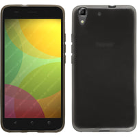 PhoneNatic Case kompatibel mit Huawei Honor 4A - schwarz Silikon Hülle transparent + 2 Schutzfolien