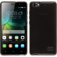 PhoneNatic Case kompatibel mit Huawei Honor 4c - schwarz Silikon Hülle transparent + 2 Schutzfolien