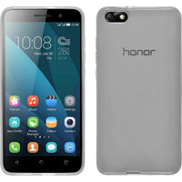 PhoneNatic Case kompatibel mit Huawei Honor 4x - weiﬂ Silikon Hülle transparent + 2 Schutzfolien
