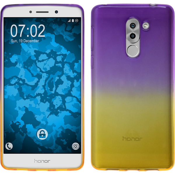 PhoneNatic Case kompatibel mit Huawei Honor 6x - Design:05 Silikon Hülle OmbrË + 2 Schutzfolien
