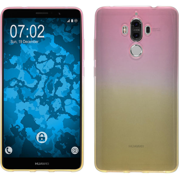 PhoneNatic Case kompatibel mit Huawei Mate 9 - Design:01 Silikon Hülle OmbrË + 2 Schutzfolien