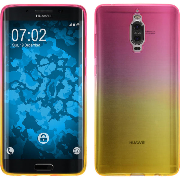 PhoneNatic Case kompatibel mit Huawei Mate 9 Pro - Design:01 Silikon Hülle OmbrË + 2 Schutzfolien