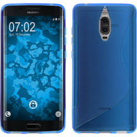 PhoneNatic Case kompatibel mit Huawei Mate 9 Pro - blau Silikon Hülle S-Style + 2 Schutzfolien