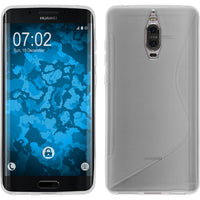 PhoneNatic Case kompatibel mit Huawei Mate 9 Pro - clear Silikon Hülle S-Style + 2 Schutzfolien