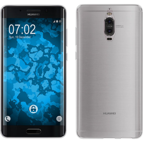 PhoneNatic Case kompatibel mit Huawei Mate 9 Pro - Crystal Clear Silikon Hülle transparent + 2 Schutzfolien