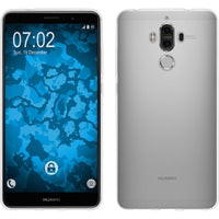 PhoneNatic Case kompatibel mit Huawei Mate 9 - clear Silikon Hülle Slimcase + 2 Schutzfolien