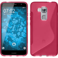PhoneNatic Case kompatibel mit Huawei Nova Plus - pink Silikon Hülle S-Style + 2 Schutzfolien