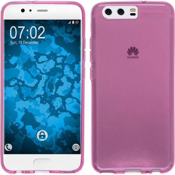 PhoneNatic Case kompatibel mit Huawei P10 Plus - rosa Silikon Hülle transparent Cover