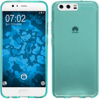 PhoneNatic Case kompatibel mit Huawei P10 Plus - türkis Silikon Hülle transparent Cover