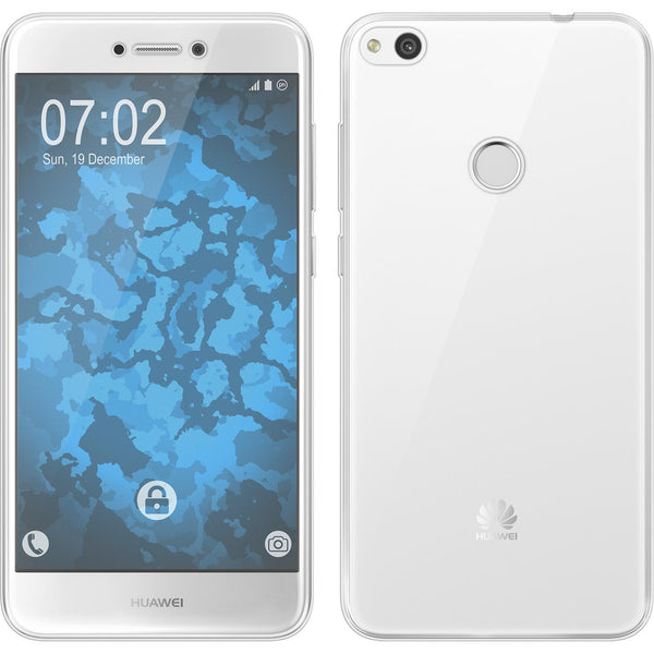 PhoneNatic Case kompatibel mit Huawei P8 Lite 2017 - Crystal Clear Silikon Hülle 360∞ Fullbody Cover