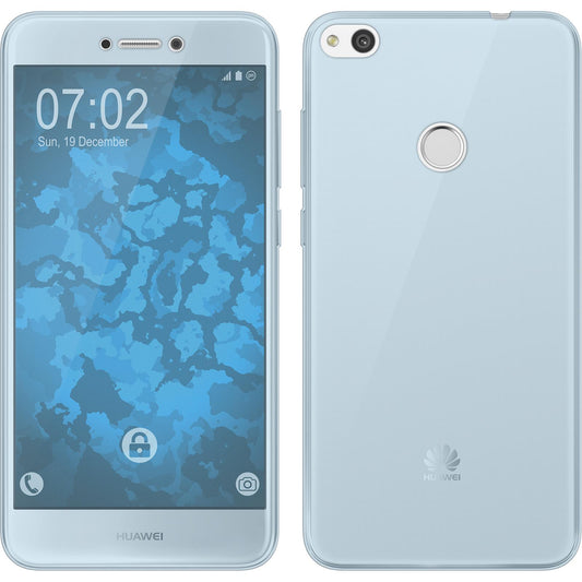 PhoneNatic Case kompatibel mit Huawei P8 Lite 2017 - hellblau Silikon Hülle 360∞ Fullbody Cover