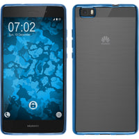 PhoneNatic Case kompatibel mit Huawei P8 Lite 2015 (1.Gen.) - blau Silikon Hülle Slim Fit + 2 Schutzfolien