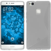 PhoneNatic Case kompatibel mit Huawei P9 Lite - clear Silikon Hülle S-Style + 2 Schutzfolien