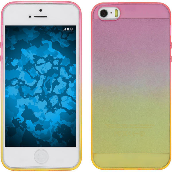 PhoneNatic Case kompatibel mit Apple iPhone 5 / 5s / SE - Design:01 Silikon Hülle OmbrË + 2 Schutzfolien