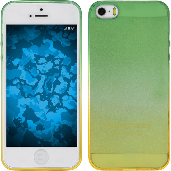 PhoneNatic Case kompatibel mit Apple iPhone 5 / 5s / SE - Design:03 Silikon Hülle OmbrË + 2 Schutzfolien