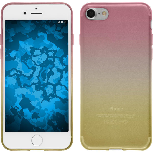 PhoneNatic Case kompatibel mit Apple iPhone 8 - Design:01 Silikon Hülle OmbrË + 2 Schutzfolien