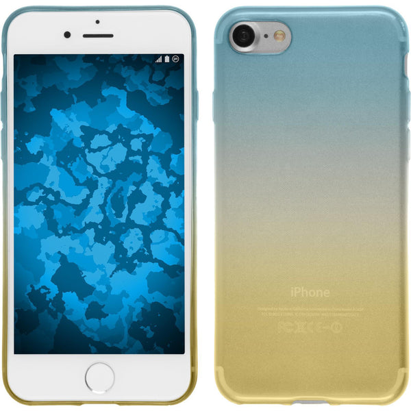 PhoneNatic Case kompatibel mit Apple iPhone 8 - Design:02 Silikon Hülle OmbrË + 2 Schutzfolien